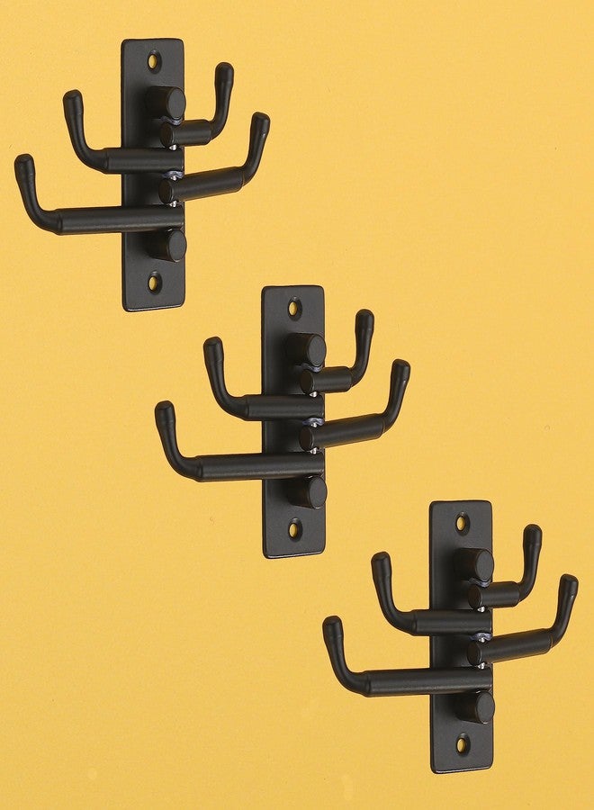 iSTAR Flexible 4 Pin Stainless Steel Hooks Cloth Hanger Wall Hook Door Robe Hooks for Hanging Keys,Clothes,Towel Steel Hook (Pack of 3) - Image 1